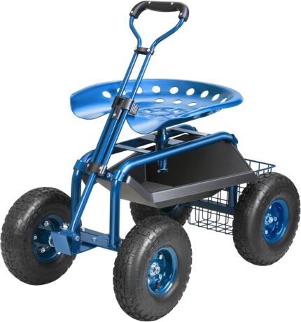 VEVOR Garden Tools rolling seat with 360-degree swivel, perfect for gardening tasks.