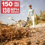 MZK garden tools leaf blower weighing just 3.9 lbs, making it lightweight and easy to carry.