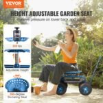 Adjustable steering handle for easy maneuvering of the VEVOR garden chair.